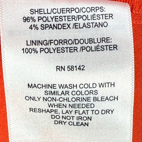 Donna Morgan Sleeveless Round Neck Blouson Bodice Midi Dress - Orange - size 10 - Picture 6 of 7